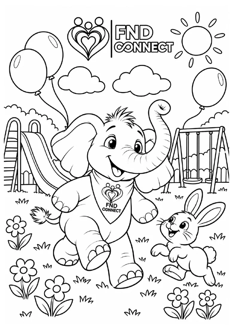 A day at the playground — kids’ colouring page 2