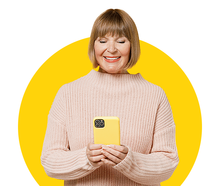 Person using easyfundraising on a device while shopping