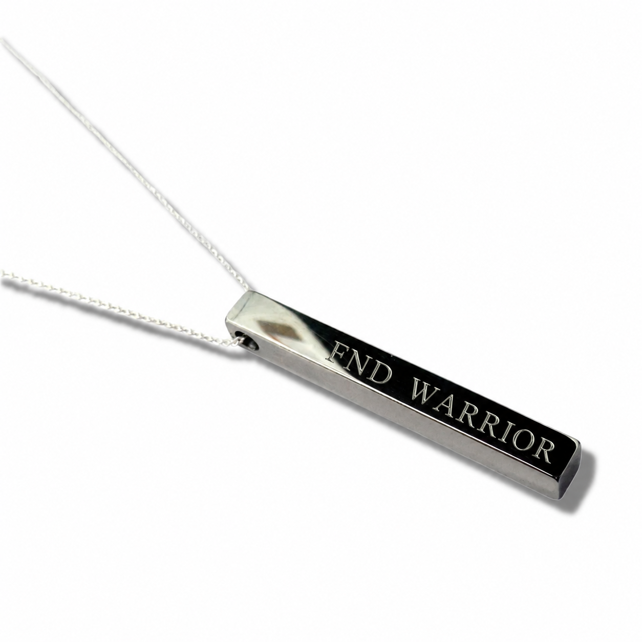 FND Warrior Wide Bar Engraved Necklace