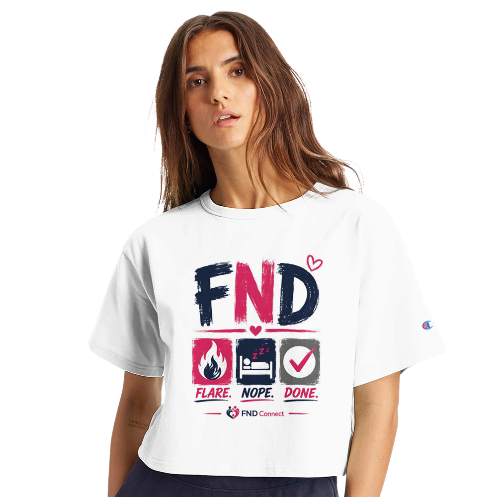 FND, Flare, Nope Done - Women's Cropped Heritage Crewneck T-Shirt